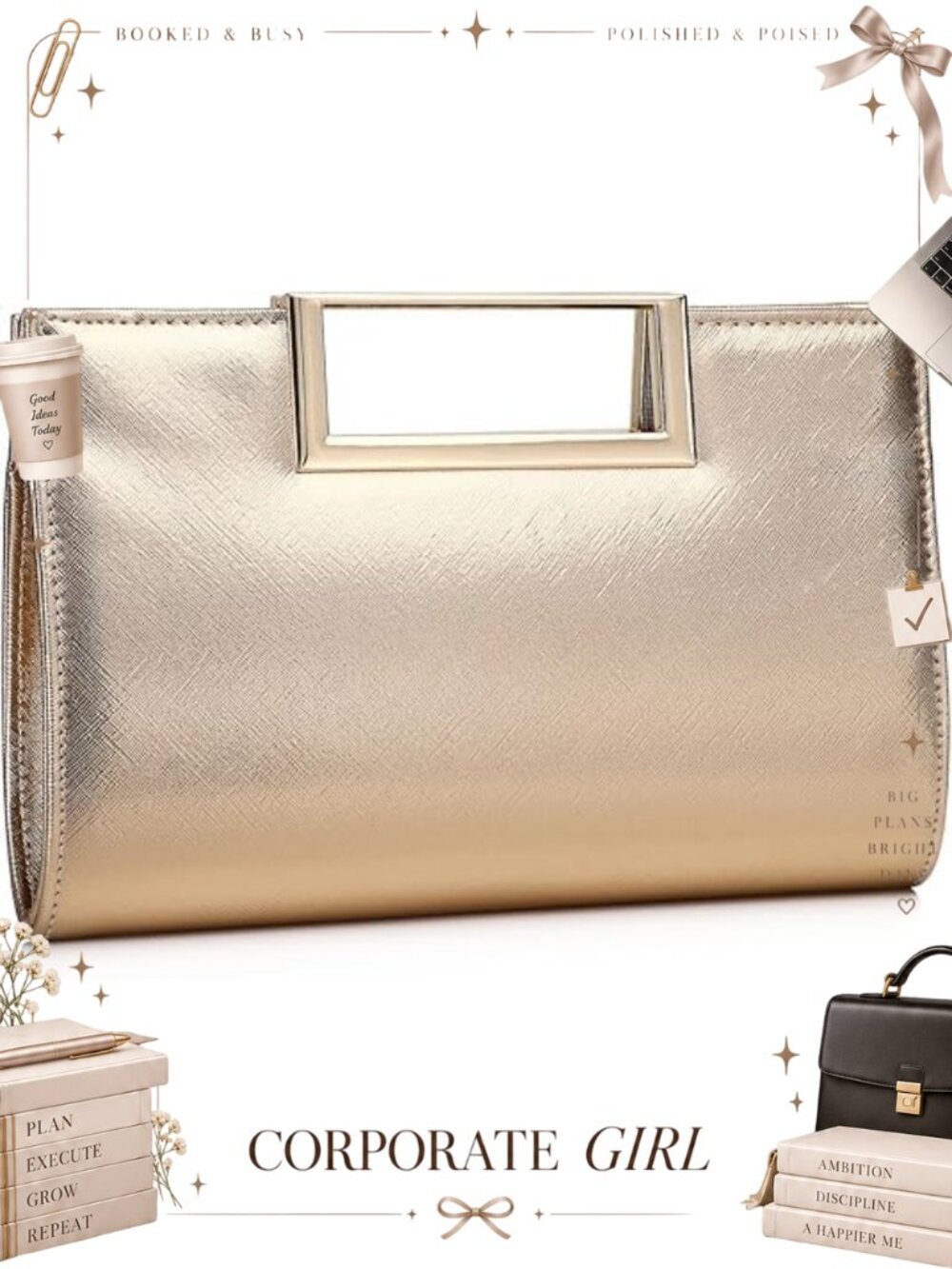 Faux Leather Evening Bag Crossbody Shoulder Bag with Detachable Strap